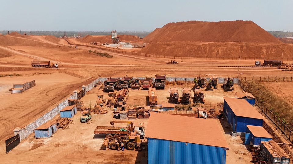 Vue aérienne de la zone portuaire